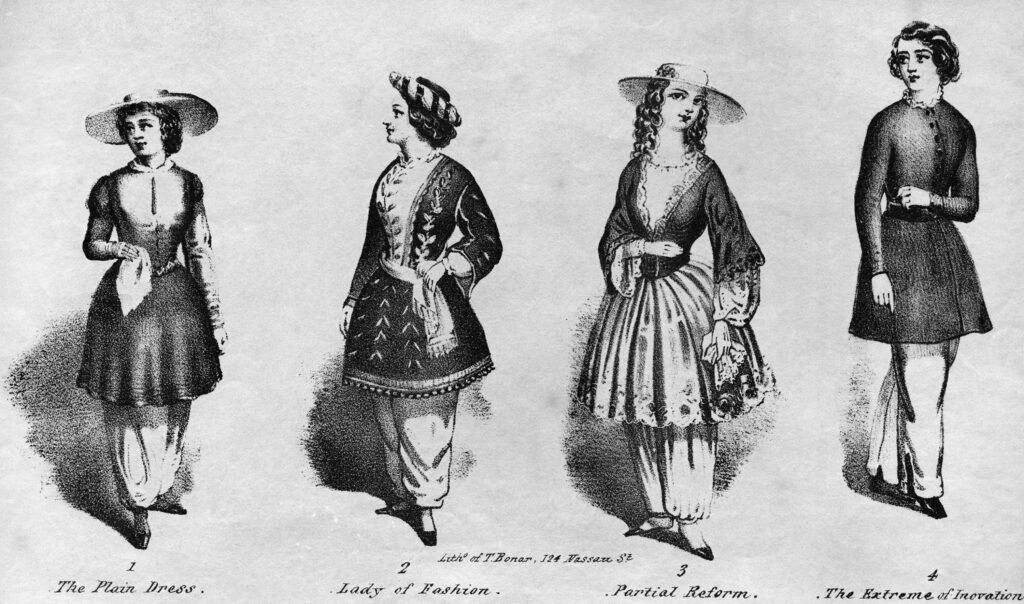 bloomers 1851 design Elizabeth Miller